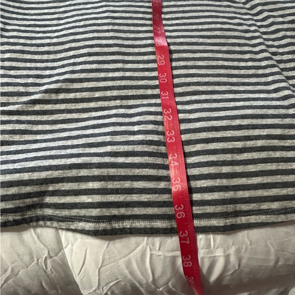 Soft Surroundings Chill Time Jersey Knit Striped Knee Length Sweatshirt Dress-L - Picture 6 of 9